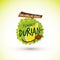 Durian logo concept. king of fruit. Yummy fruit - vector