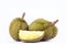 Durian mon thong is king of fruits durian on white background fresh healthy durian fruit food isolated