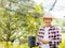 Durian seedlings and durian farmers planting durian