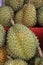 Durian sell at local farm market, King of fruits