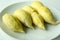 Durian on white dish