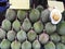 Durians sale on street market.