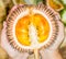 Durio conatus Mandong, new species of durians that found in Borneo, with fresh orange flesh