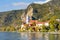 Durnstein town in Wachau valley in autumn, Austria