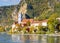 Durnstein town in Wachau valley in autumn, Austria