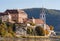 Durnstein town in Wachau valley in autumn, Austria