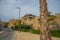 DURRES, ALBANIA: View of the fortress walls in the historical center of Durres.