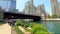 DuSable Bridge Michigan Avenue in Downtown Chicago - CHICAGO, UNITED STATES - JUNE 05, 2023