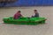 DUSHANBE, TAJIKISTAN - MAY 15, 2018: Boating during a rain in Flag Pole Park in Dushanbe, capital of Tajikist