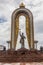 DUSHANBE, TAJIKISTAN - MAY 16, 2018: Ismoil Somoni monument in Dushanbe, capital of Tajikist