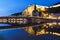 Dusk cityscape of Dinant, Belgium