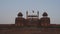 dusk close up of red fort's lahori gate in delhi- 4K 60p