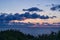 Dusk colors over the sea in Lefkada island, Greece