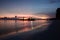 Dusk colours at Willy rock. White Beach. Boracay island. Western Visayas. Philippines