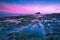 Dusk or dawn at rocky beach in south west england, Wembury.