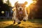 Dusk Delight: Dog in Euphoria. Generative AI