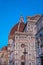 Dusk falls over the Baptistery of St. John and Florence Cathedral consecrated in 1436