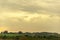 Dusk on farms in the pampa biome area of the State of RS - Brazil