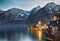 Dusk at Lake Hallstatt, Salzkammergut, Austrian Alps