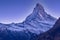 Dusk Matterhorn, Swiss Alps, Switzerland and crescent