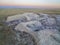 Dusk over badlands and prairie in Pawnee National Grassland