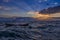 Dusk over the harbor of Thessaloniki