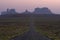 Dusk over Monument Valley Arizona