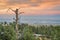 Dusk over plains and foothills of northern Colorado