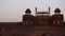 dusk pan of lahori gate at red fort in old delhi