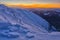 Dusk from Prislop mountain at West Tatras