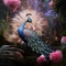 Dusk& x27;s Diva - A peahen, gracefully adorned amidst the enchanted twilight.