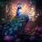 Dusk's Diva - A peahen, gracefully adorned amidst the enchanted twilight.