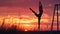 Dusk's Embrace: Silhouette of a Gymnast in the Emotional Arena