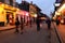 Dusk settles on Bourbon Street