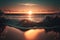 Dusk on the Shore, Radiant Beauty Ocean Sunset: A Stunning Beach Landscape