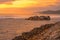 Dusk on the Tapaktuan beach in Aceh, Indonesia.