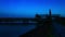 A dusk timelapse of the industrial area in Yokkaichi Mie wide shot zoom