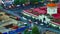 A dusk timelapse of traffic jam at Ben Thanh market in Ho Chi Minh high angle long shot panning