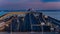 A dusk timelapse of traffic jam on the highway at Tokyo bay area in Chiba tilt