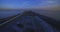 A dusk traffic jam on the highway at Tokyo bay area in Chiba super wide shot