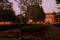 Dusk view of the University of Southern California