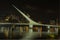 Dusk and Woman Bridge on Puerto Madero neighborghood or disctrict in Buenos Aires city, Argentina