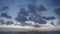 Dusky Clouds Viewed From A Sailing Ferry In Thailand. Wide Shot