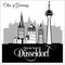 Dusseldorf - City in Germany. Detailed architecture. Trendy vector illustration.