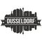 Dusseldorf Germany Euro Europe Icon Vector Art Design Skyline Flat City Silhouette Editable Template