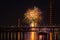 Dusseldorf, Germany - Fireworks over the Rhine River Ending the Japan Day