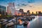 Dusseldorf harbour skyline, Germany