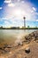 Dusseldorf Skyline And Rhine River 