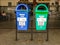 Dust bins at the railway station