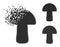 Dust Dotted Mushroom Glyph with Halftone Version